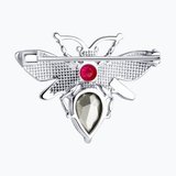 Брошь из серебра с корундом, кристаллом и эмалью из серебро — вид 2