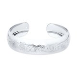 Браслет жёсткий из серебра с гравировкой из серебро