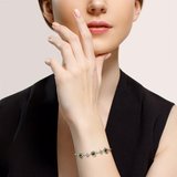 Браслет из серебра с зелеными фианитами из серебро — вид 3