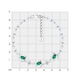 Браслет из серебра с зелеными фианитами из серебро — вид 5