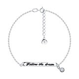 Браслет из серебра с эмалью и фианитом из серебро