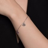 Браслет из серебра с корундами и фианитами из серебро — вид 5