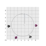 Браслет из серебра с корундами и фианитами из серебро — вид 6