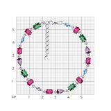 Браслет из серебра с корундами и фианитами из серебро — вид 4