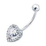 Пирсинг из серебра с фианитами из серебро