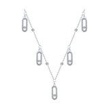 Колье из серебра с фианитами из серебро