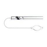 Зажим для галстука из серебра с наклонными линейками эмали и фианитов из серебро