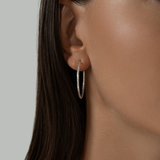 Серьги конго из серебра с алмазной гранью из серебро — вид 2