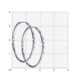 Серьги конго из серебра с алмазной гранью из серебро — вид 4
