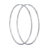 Серьги конго из серебра с алмазной гранью из серебро