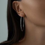 Серьги конго из серебра с алмазной гранью из серебро — вид 2