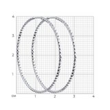 Серьги конго из серебра с алмазной гранью из серебро — вид 4