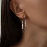 Серьги из серебра с алмазной гранью из серебро — вид 2