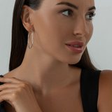 Серьги из серебра с алмазной гранью из серебро — вид 3