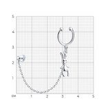 Серьга из серебра с эмалью из серебро — вид 4