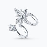 Серьга из серебра с фианитами из серебро