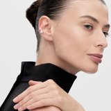 Серьга из серебра с фианитами из серебро — вид 3