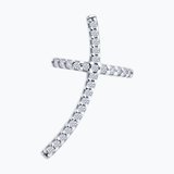 Серьга из серебра с фианитами из серебро — вид 2