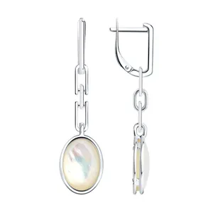 Серьги из серебра с перламутром