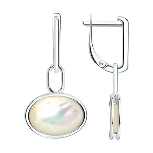 Серьги из серебра с перламутром