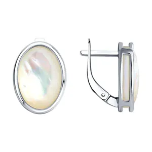 Серьги из серебра с перламутром