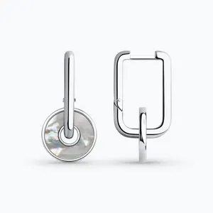 Серьги из серебра с перламутром