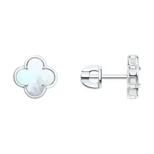 Серьги из серебра с перламутром