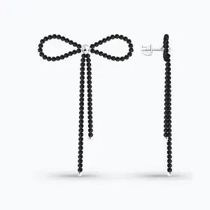 Серьги из серебра с шпинелью