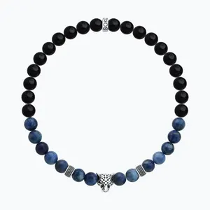 Браслет из серебра с полудрагоценными вставками