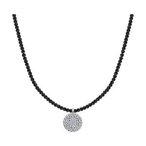 Колье из серебра с шпинелью и фианитами