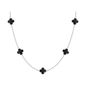 Колье из серебра с ониксами