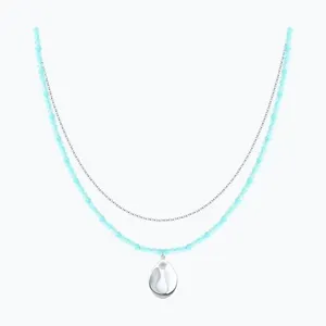 Колье из серебра с амазонитом