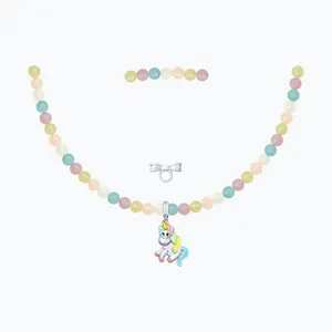 Колье из серебра с эмалью