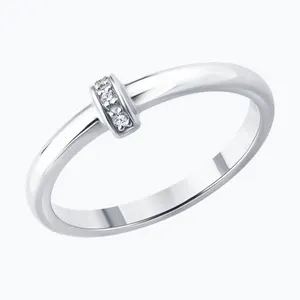 Кольцо из серебра с бриллиантами