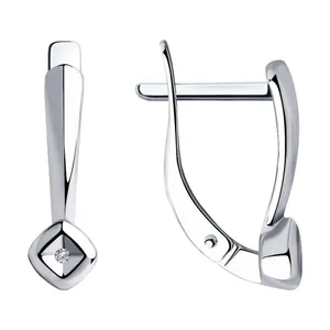 Серьги из серебра с бриллиантами