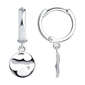 Серьги из серебра с бриллиантами