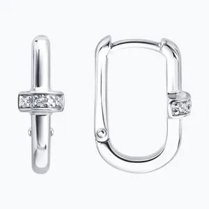 Серьги из серебра с бриллиантами