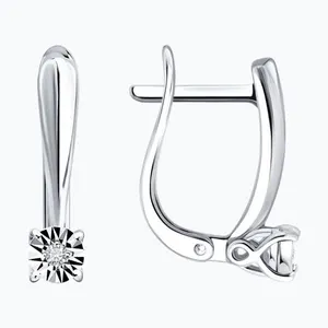 Серьги из серебра с бриллиантами