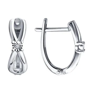 Серьги из серебра с бриллиантами