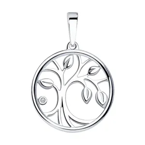 Подвеска из серебра с бриллиантом