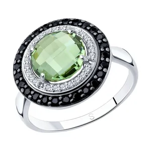 Кольцо из серебра с миксом камней