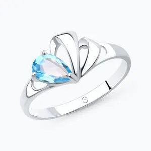 Кольцо из серебра с топазом