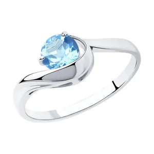 Кольцо из серебра с топазом