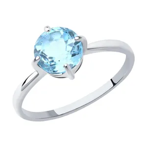 Кольцо из серебра с топазом