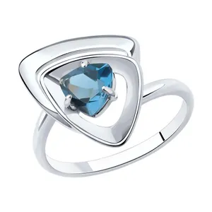 Кольцо из серебра с лондон топазом