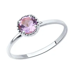 Кольцо из серебра с аметистом