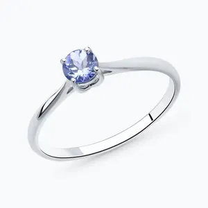 Кольцо из серебра с танзанитом