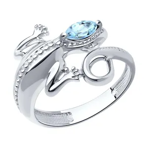 Кольцо из серебра с топазом