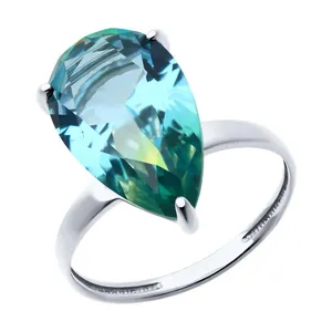 Кольцо из серебра с ситаллом