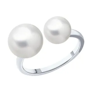 Кольцо из серебра с жемчугом